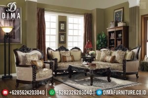 Furniture Jepara Terlengkap Sofa Tamu Mewah Jepara Natural Jati New Design 2020 TTJ-0392