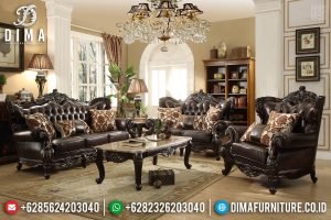 Sofa Tamu Jati Jepara Ukiran Klasik Furniture Jepara Terbaru TTJ-0389