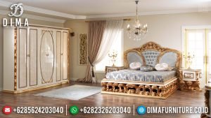 Superior Luxury Tempat Tidur Jepara Mewah Golden Diamond Glossy TTJ-0434