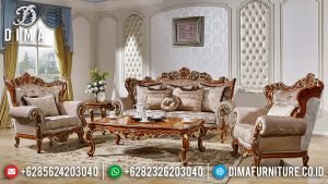 Model Ruang Tamu Mewah Sofa Ukiran Luxury Carving Furniture Jepara TTJ-0756