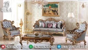 New Design Sofa Tamu Mewah Ukiran Klasik Jepara Luxury Italian Style Artistik TTJ-0754