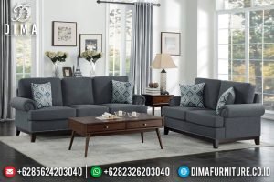 New Model Sofa Tamu Minimalis Jepara Desain Klasik Jati Natural Auburn TTJ-0731