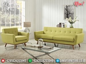 Set Sofa Tamu Minimalis Natural Kayu Jati Perhutani Best Seller TTJ-0841