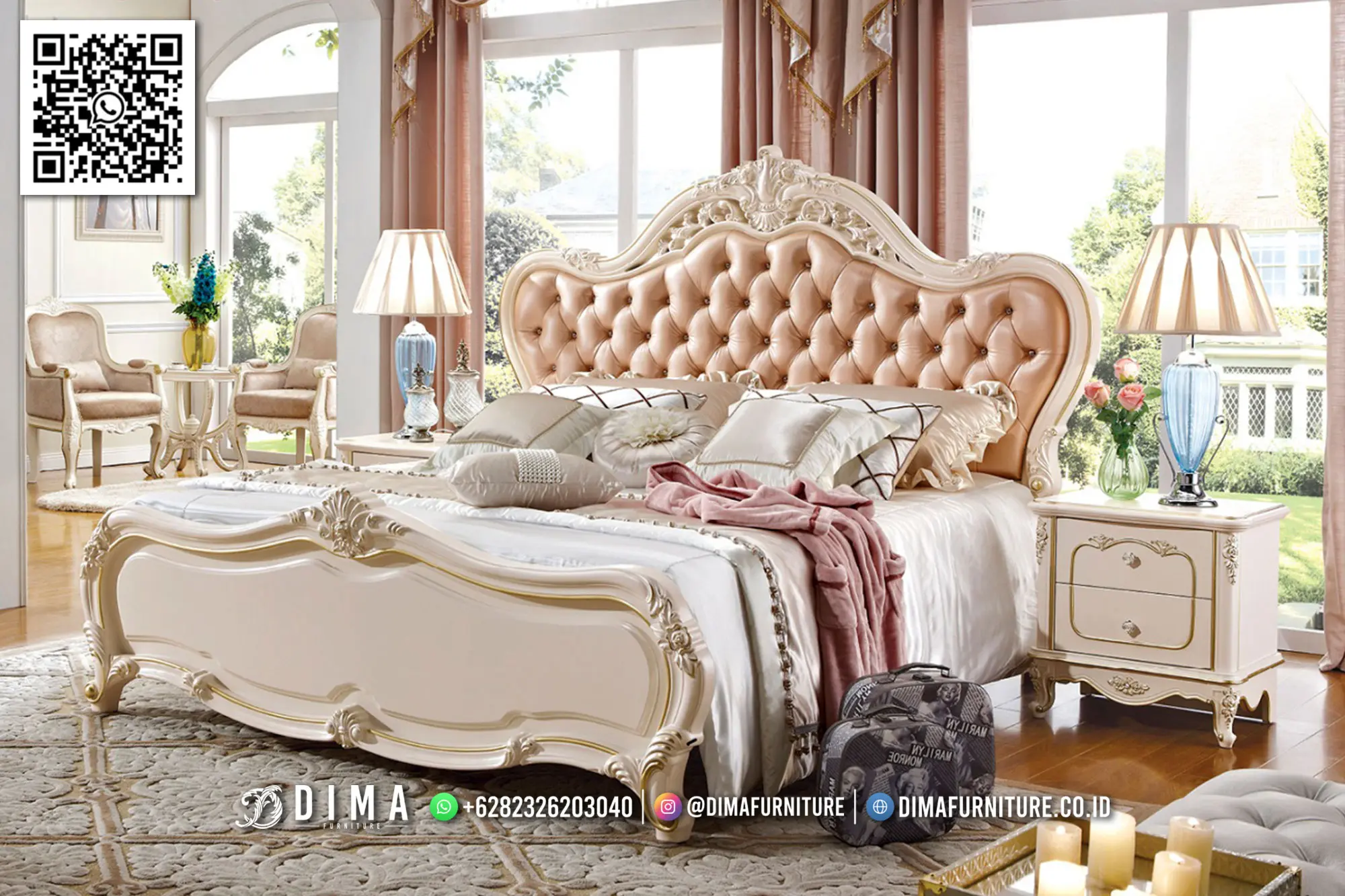 Kamar Set Mewah Ukiran Jati Elegan Furniture 64TTJ