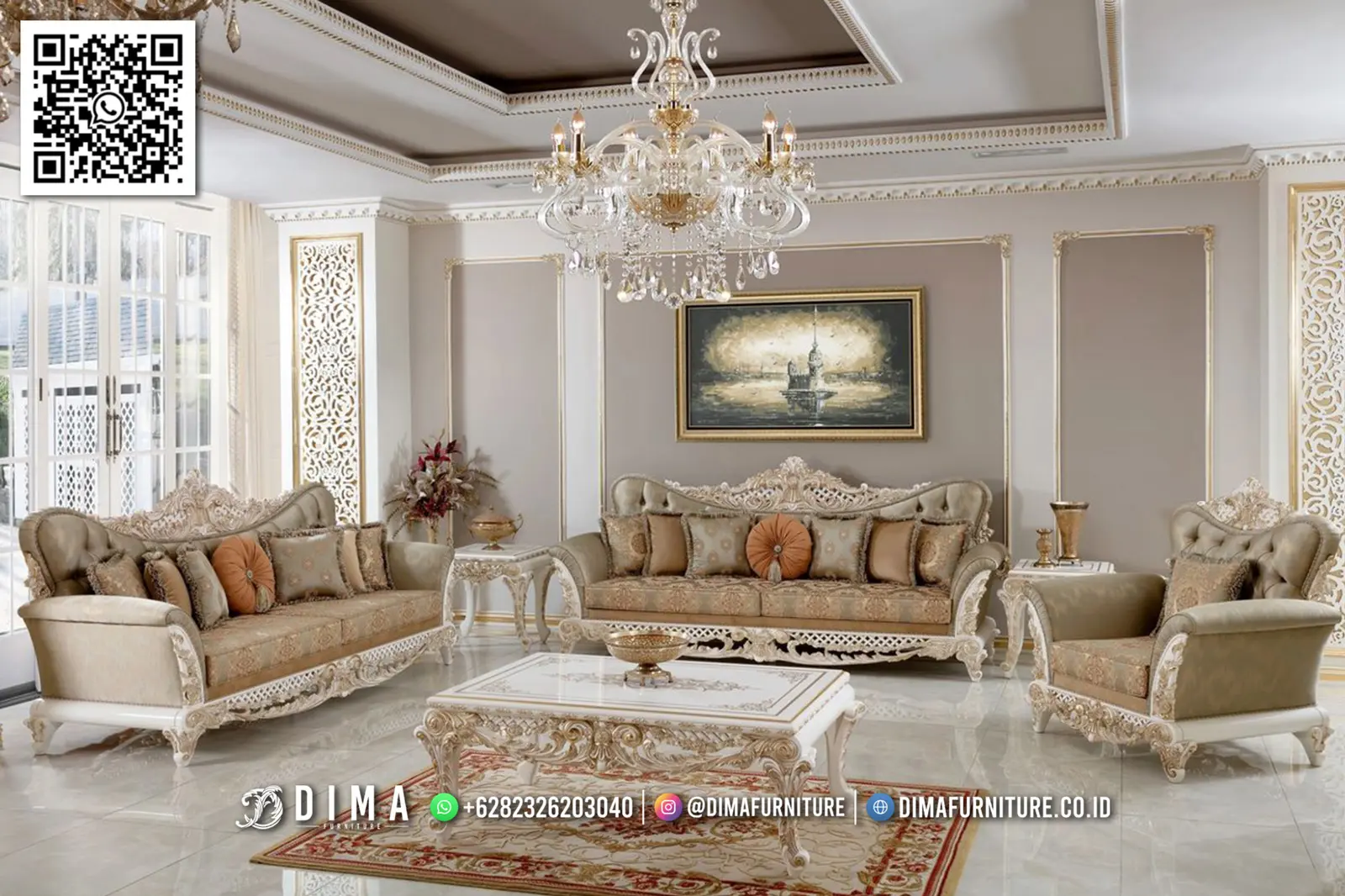 Set Sofa Jepara Mewah Florence Desain Premium 50TTJ