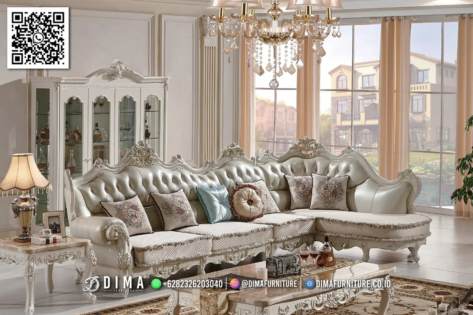 Sofa Ruang Tamu Mewah Helena Classic Jepara 47TTJ