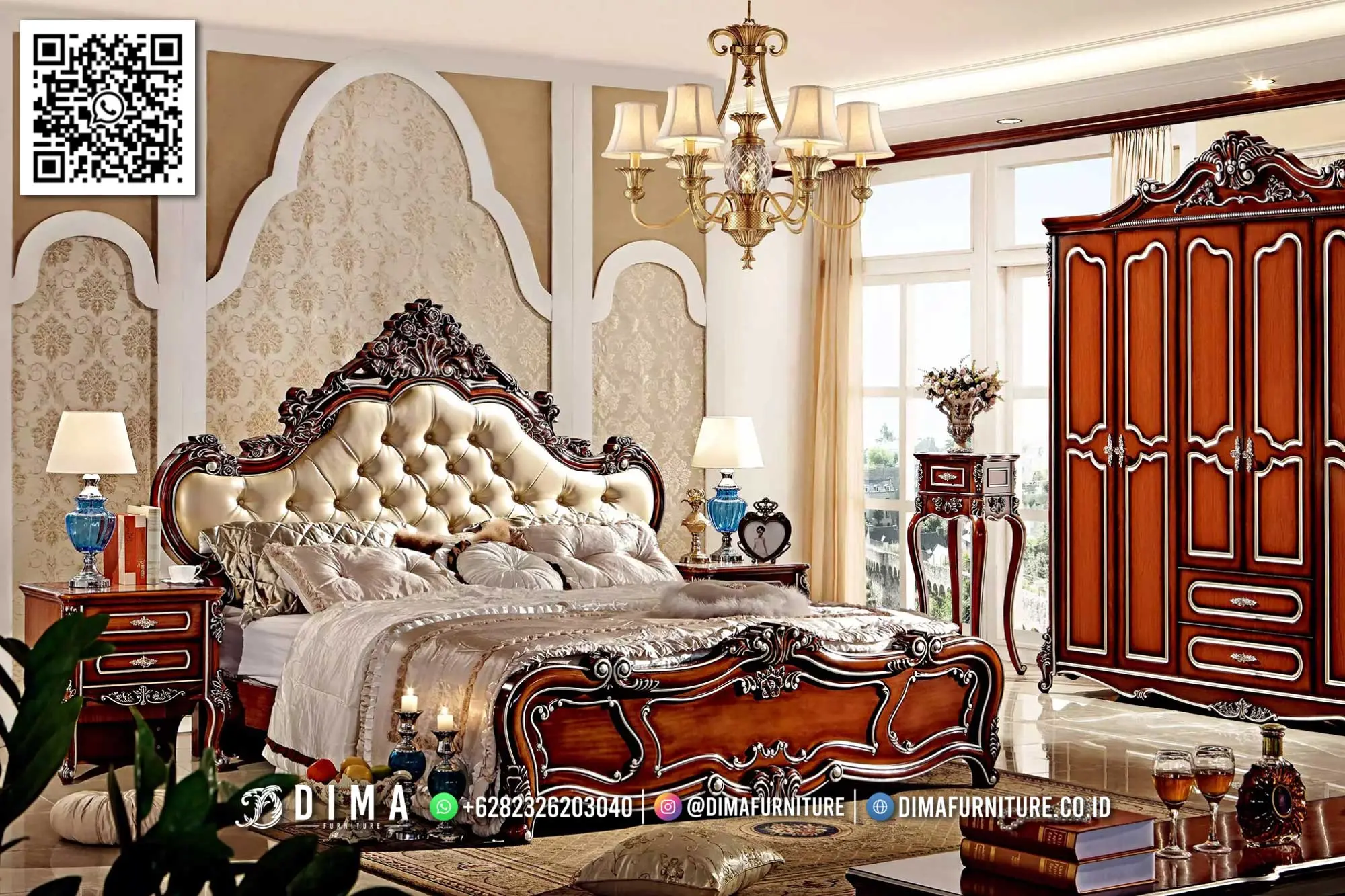Kamar Tidur Dima Jati Ukir Classic Elegan Premium 101TTJ