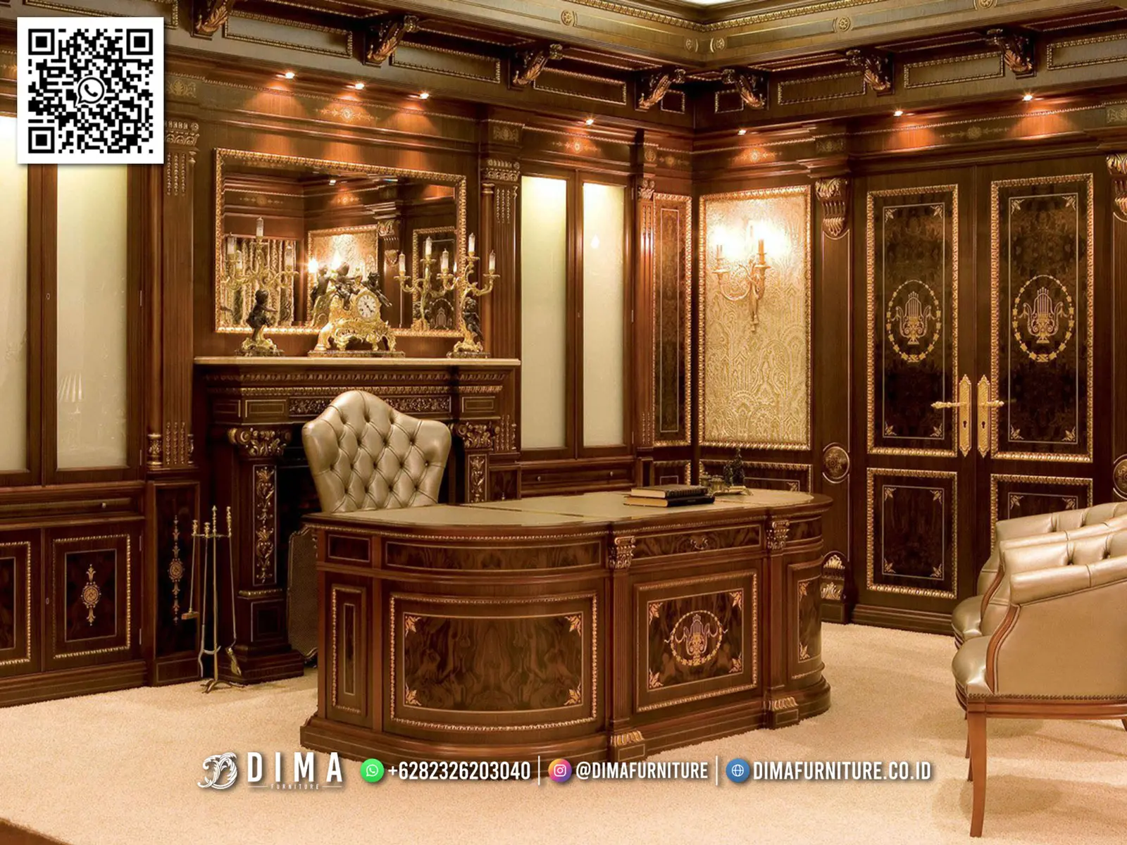 Meja Direktur Mewah Valentino Desain Eksklusif 81TTJ