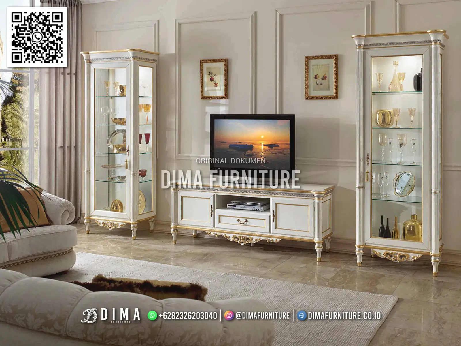 Set Bufet TV Mewah Dima Royale – Elegan Berkualitas 70TTJ
