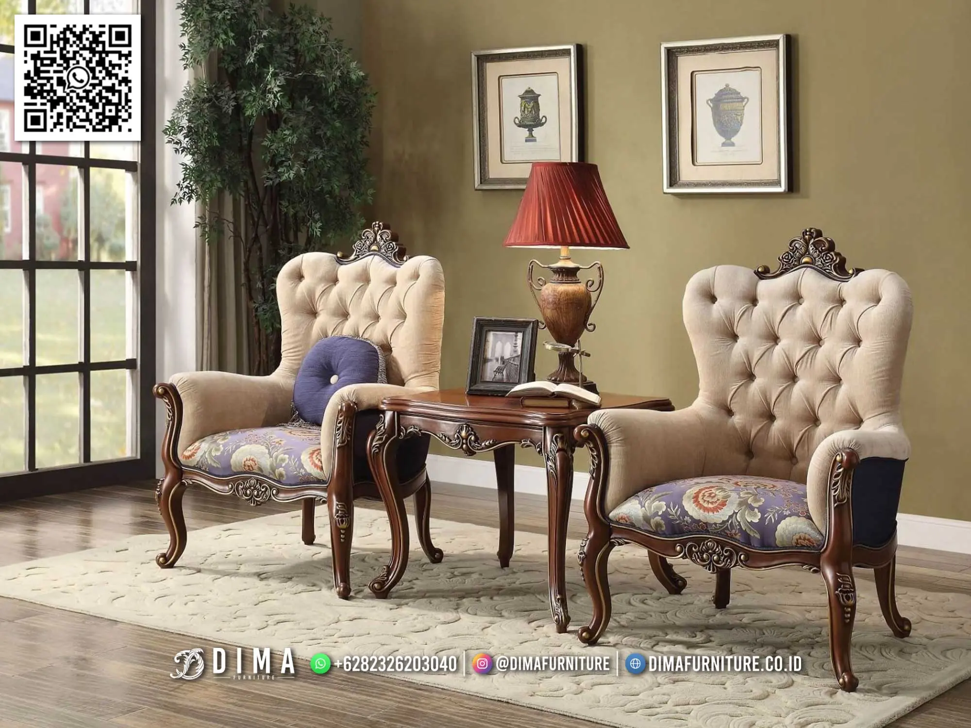 Kursi Tamu Elegan Victoria Classic Premium Jepara 129TTJ
