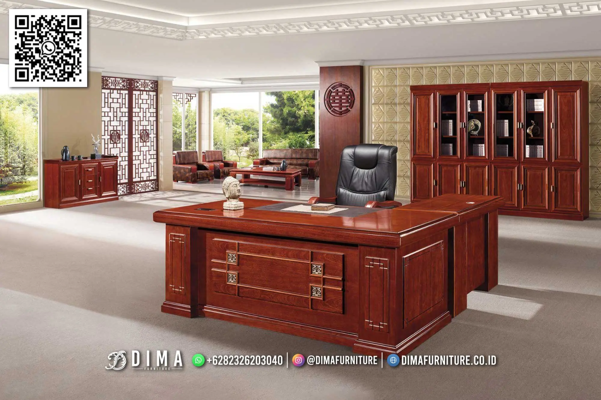 Meja Kantor Mewah Aveline Finishing Premium Elegan 158TTJ