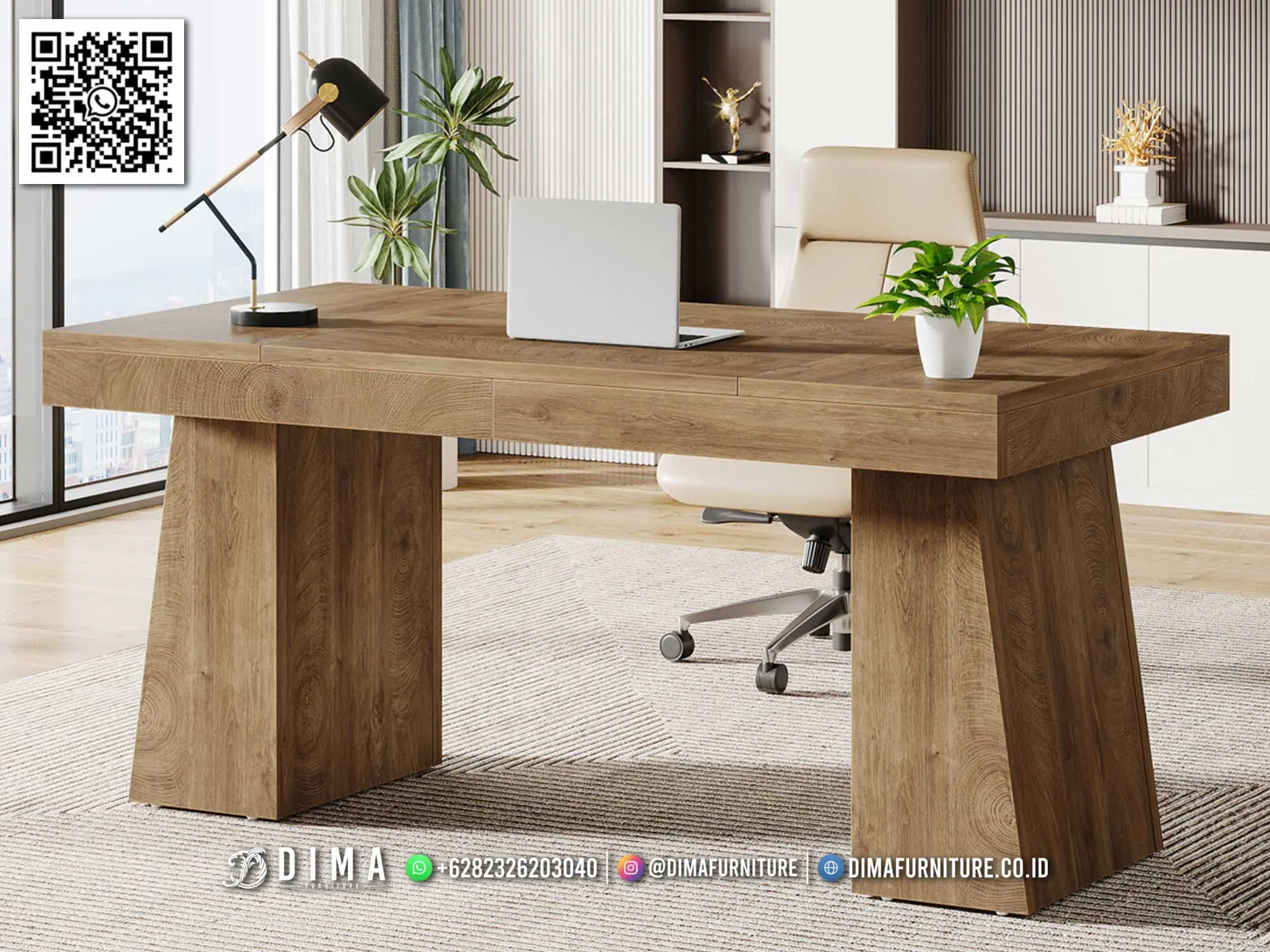 Meja Kerja Minimalis Ardelio Desain Premium Jepara 137TTJ