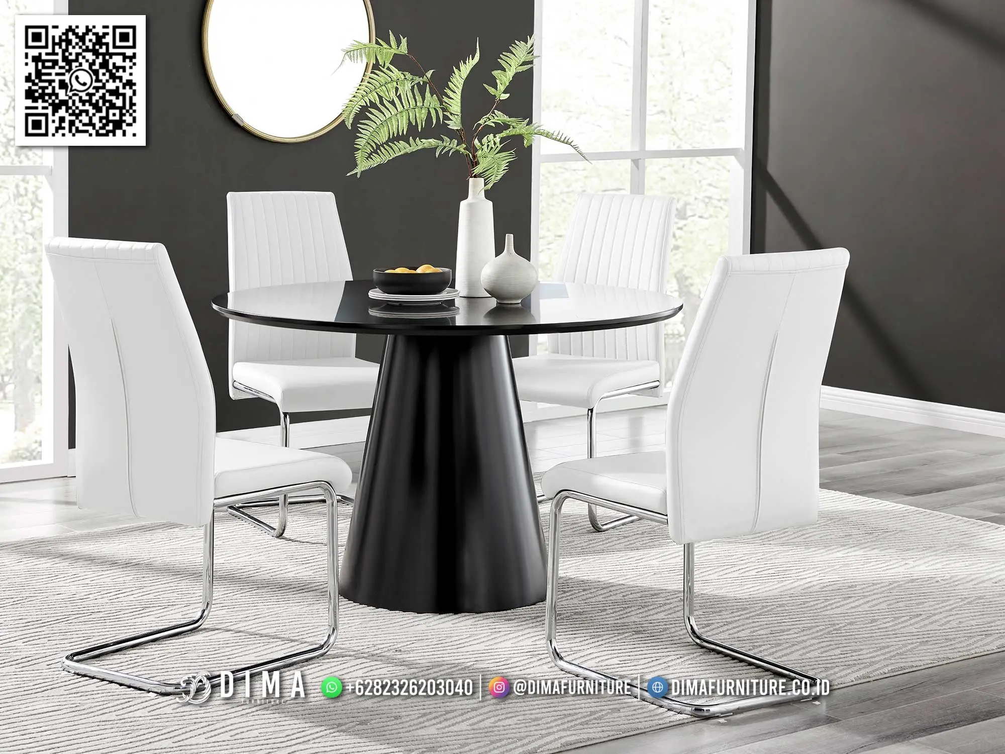 Meja Makan Minimalis Modern Luna Elegan Nyaman 154TTJ Meja Makan Minimalis Modern Luna Elegan Nyaman 154TTJ