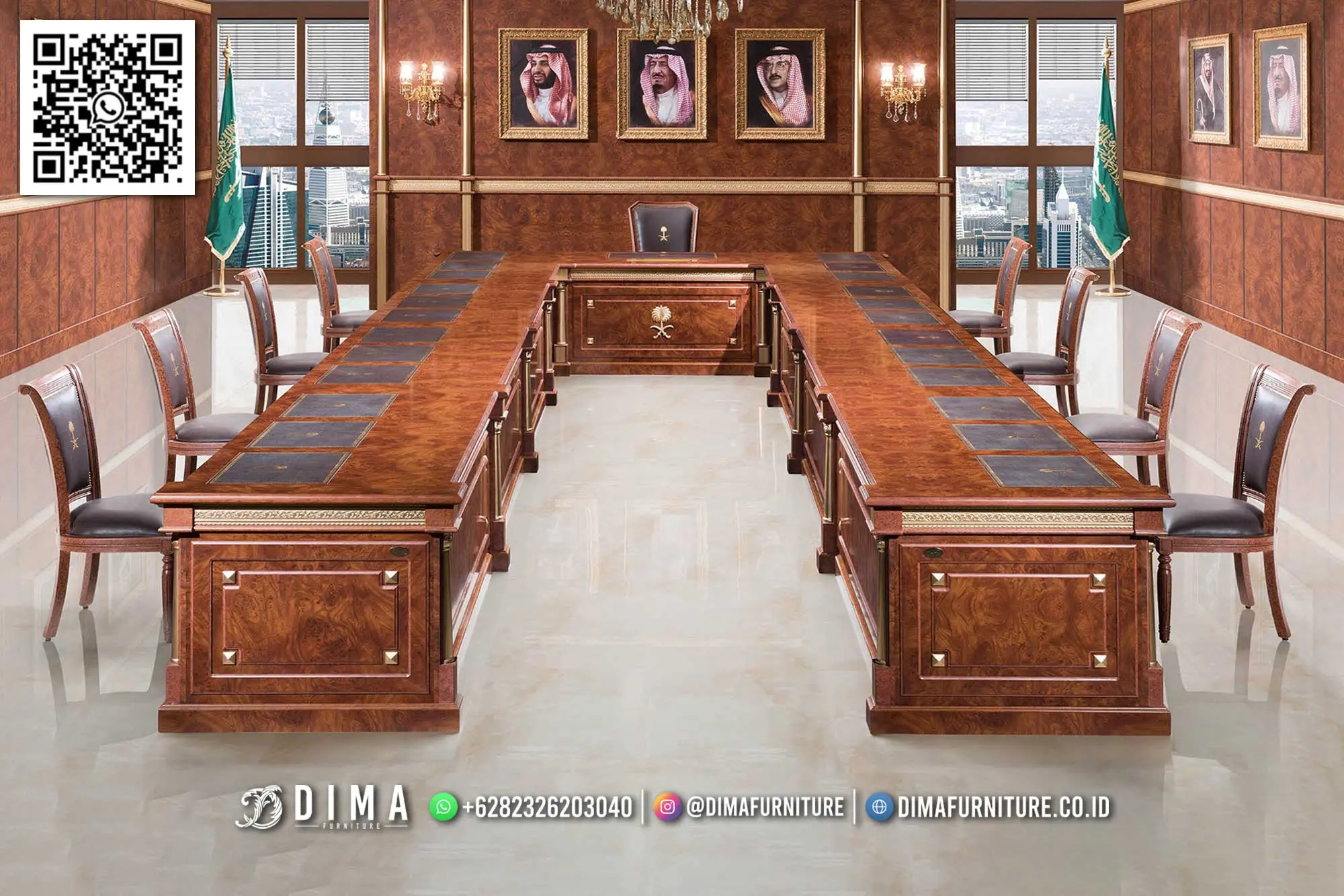 Meja Rapat Eksekutif Alveron Gaya Eropa Berkelas 157TTJ