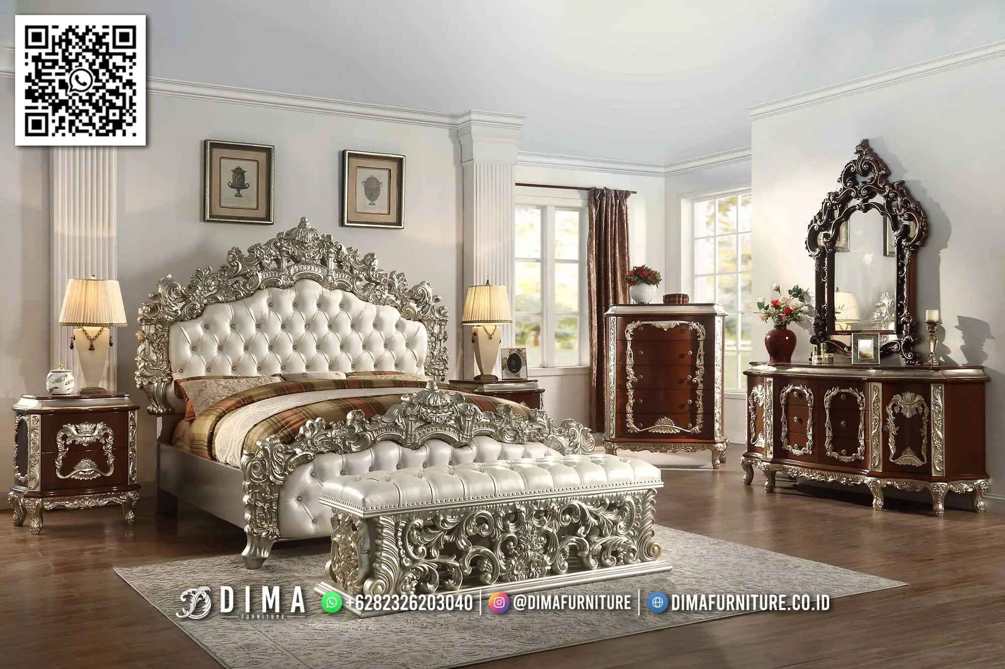 Kamar Tidur Mewah Jepara Furniture – Bedroom Set 182TTJ