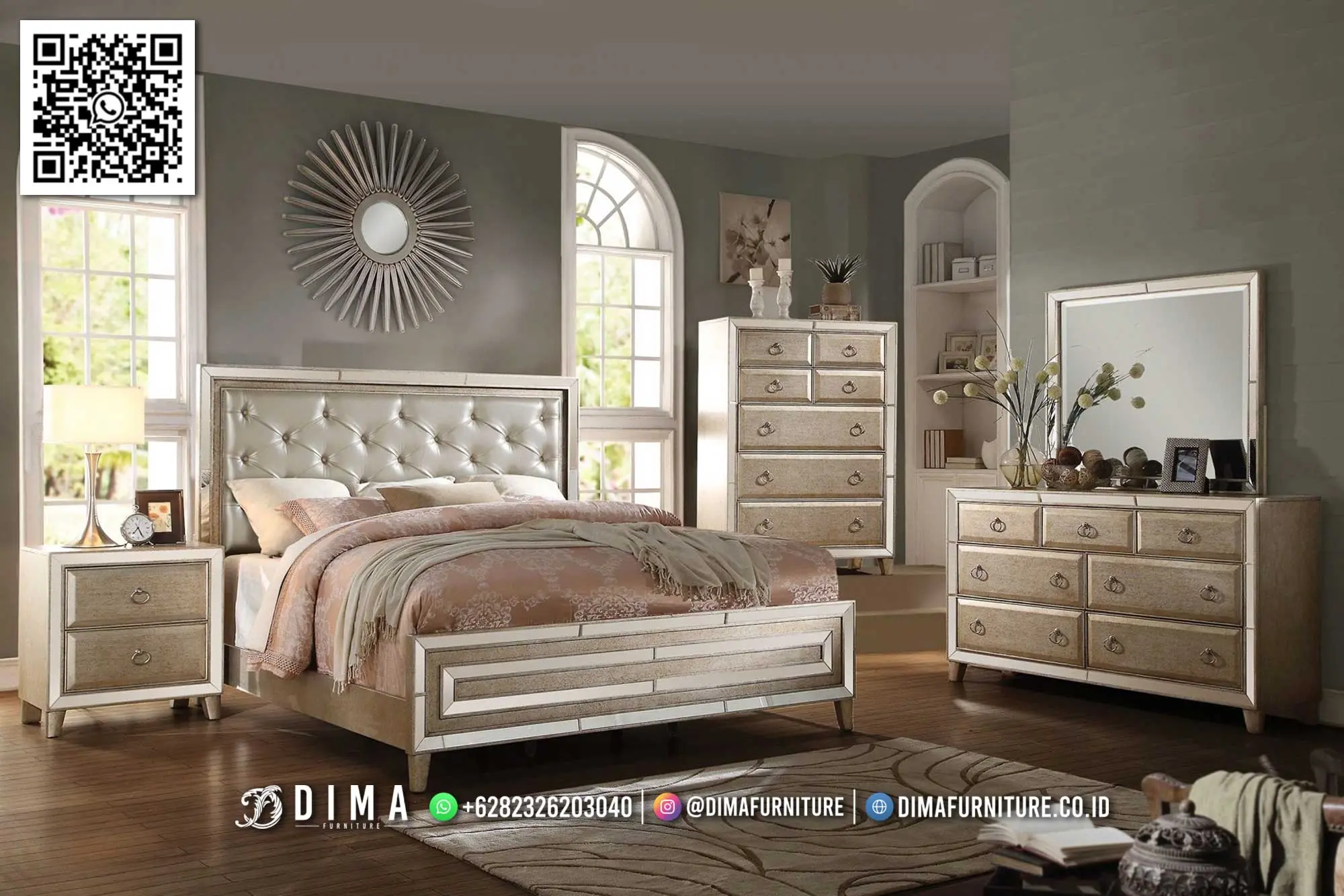 Tempat Tidur Jepara Elegan Dima Furniture Gold Series 179TTJ