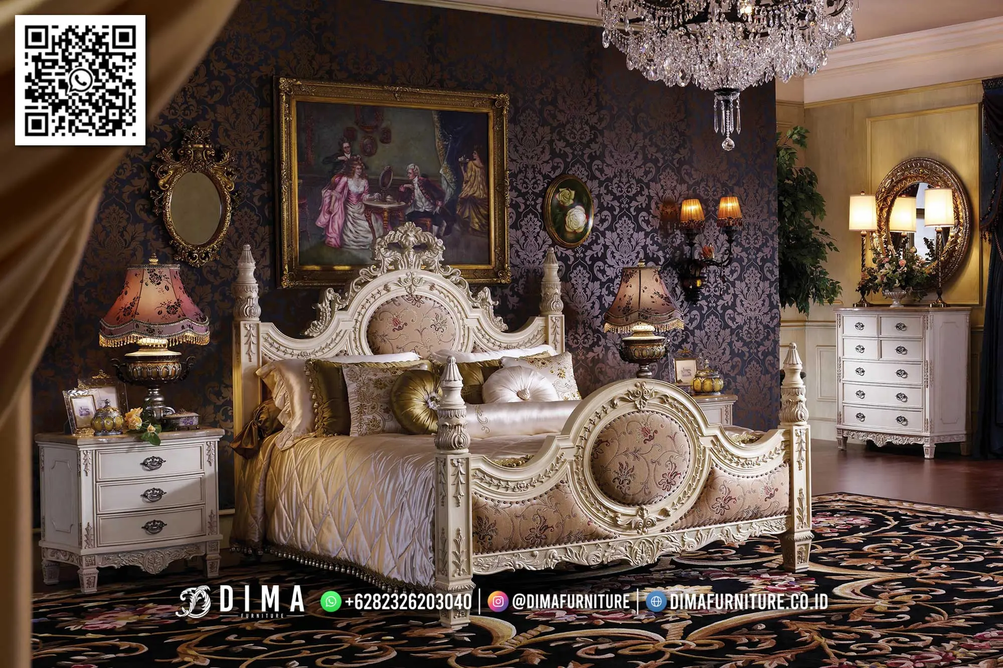 Tempat Tidur Mewah - Royal Elegance Bed Set Victoria 195TTJ