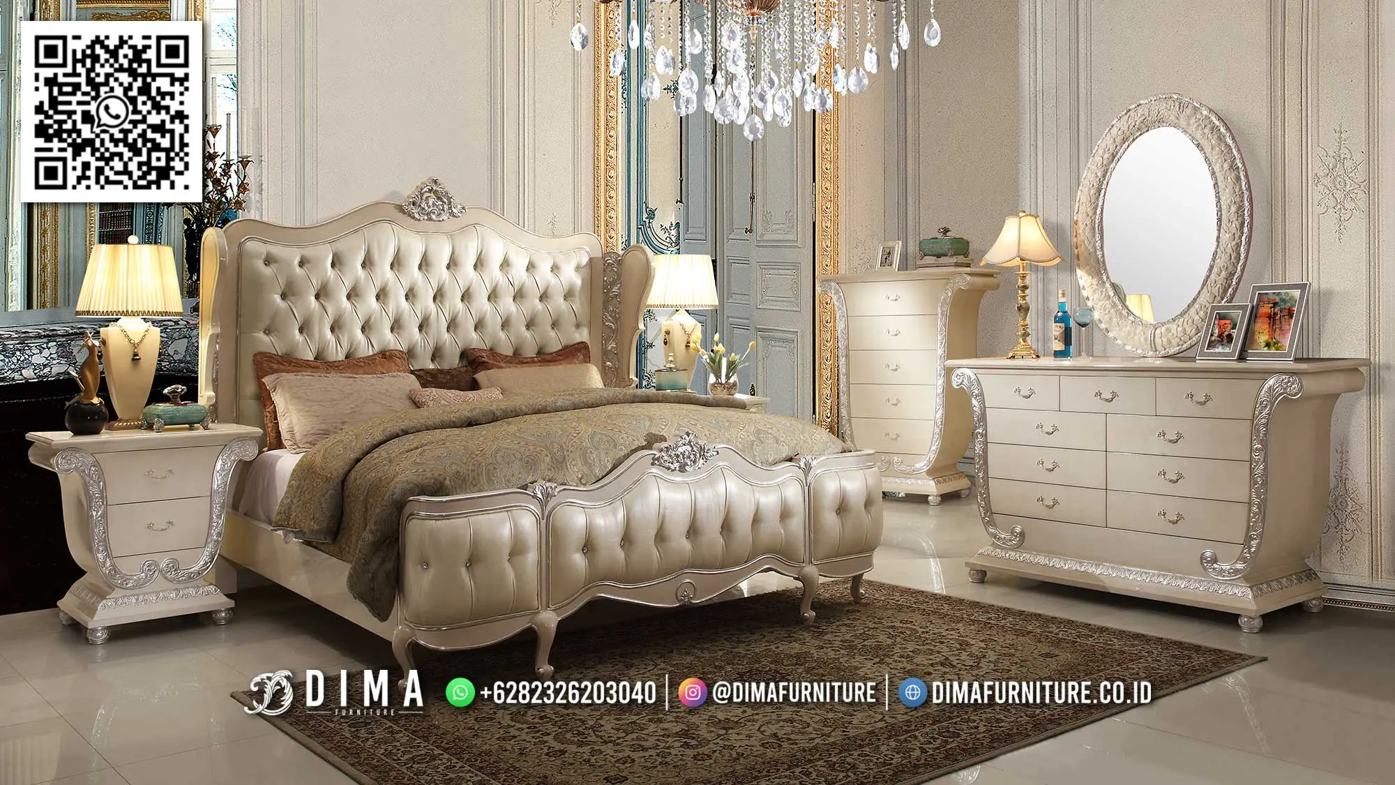 Tempat Tidur Ukir Mewah Grand Celestine Elegan 192TTJ