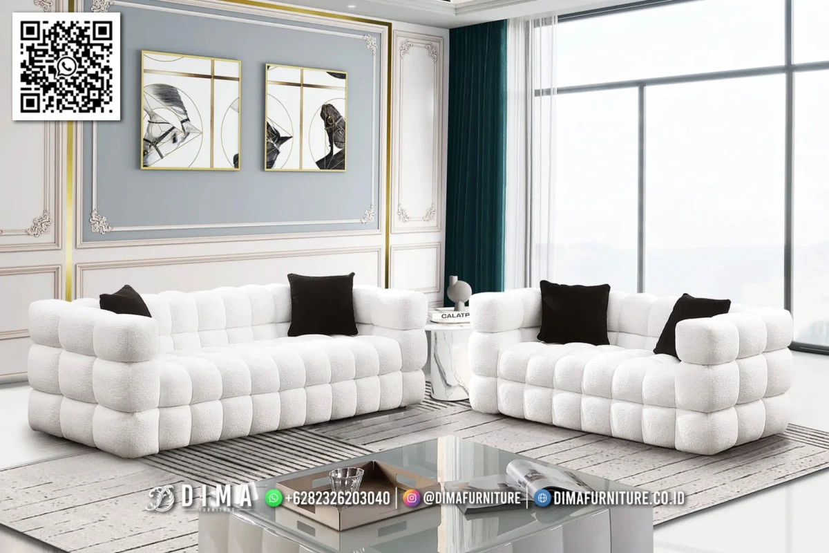 Kursi Sofa Modern Cloud White