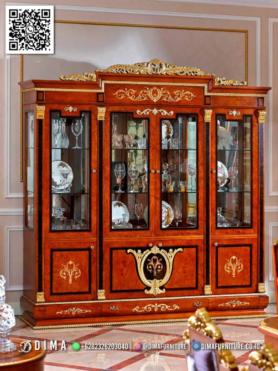 Lemari Hias Kaca Jati