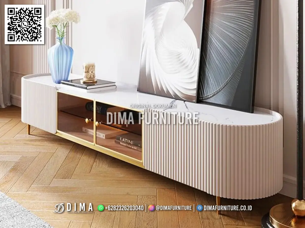 Meja TV Marmer Putih