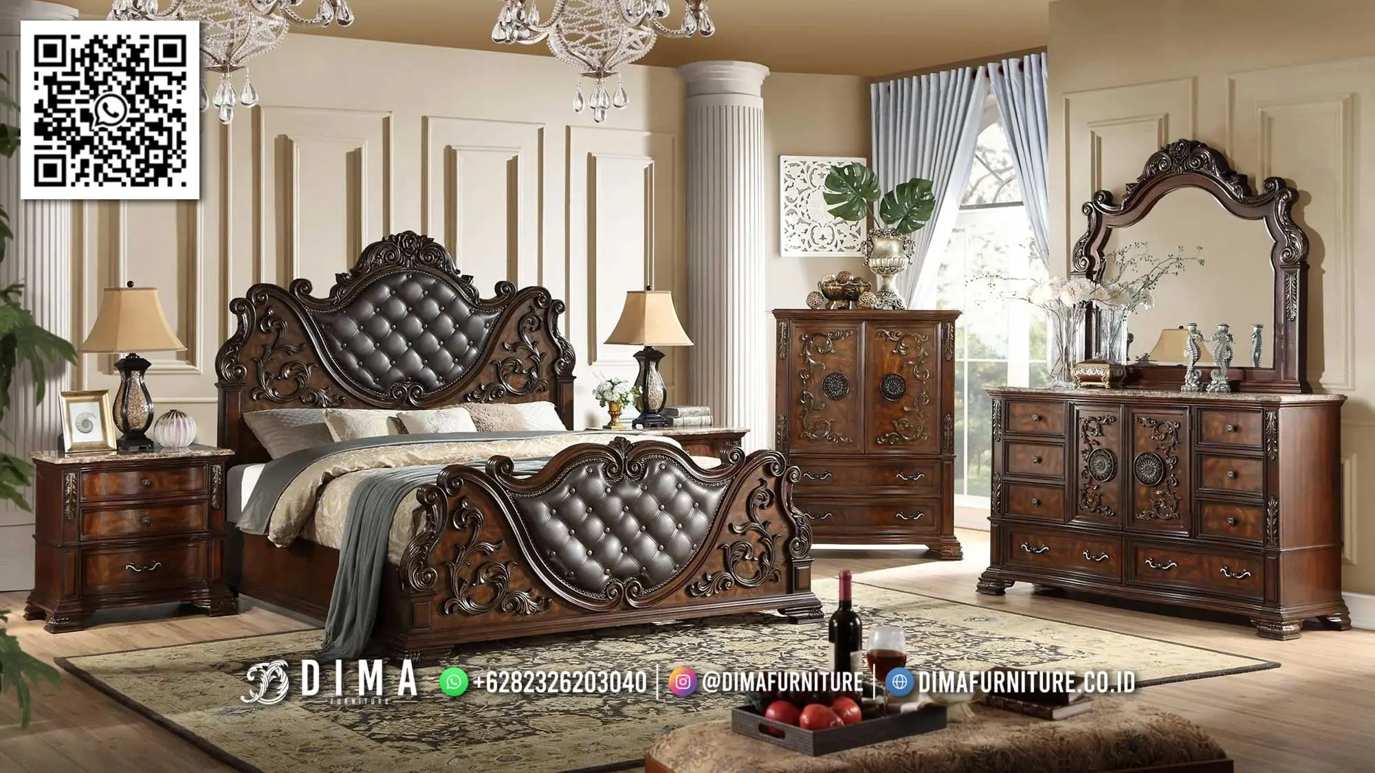 Set Kamar Tidur Mewah Royal Furniture Classic 203TTJ