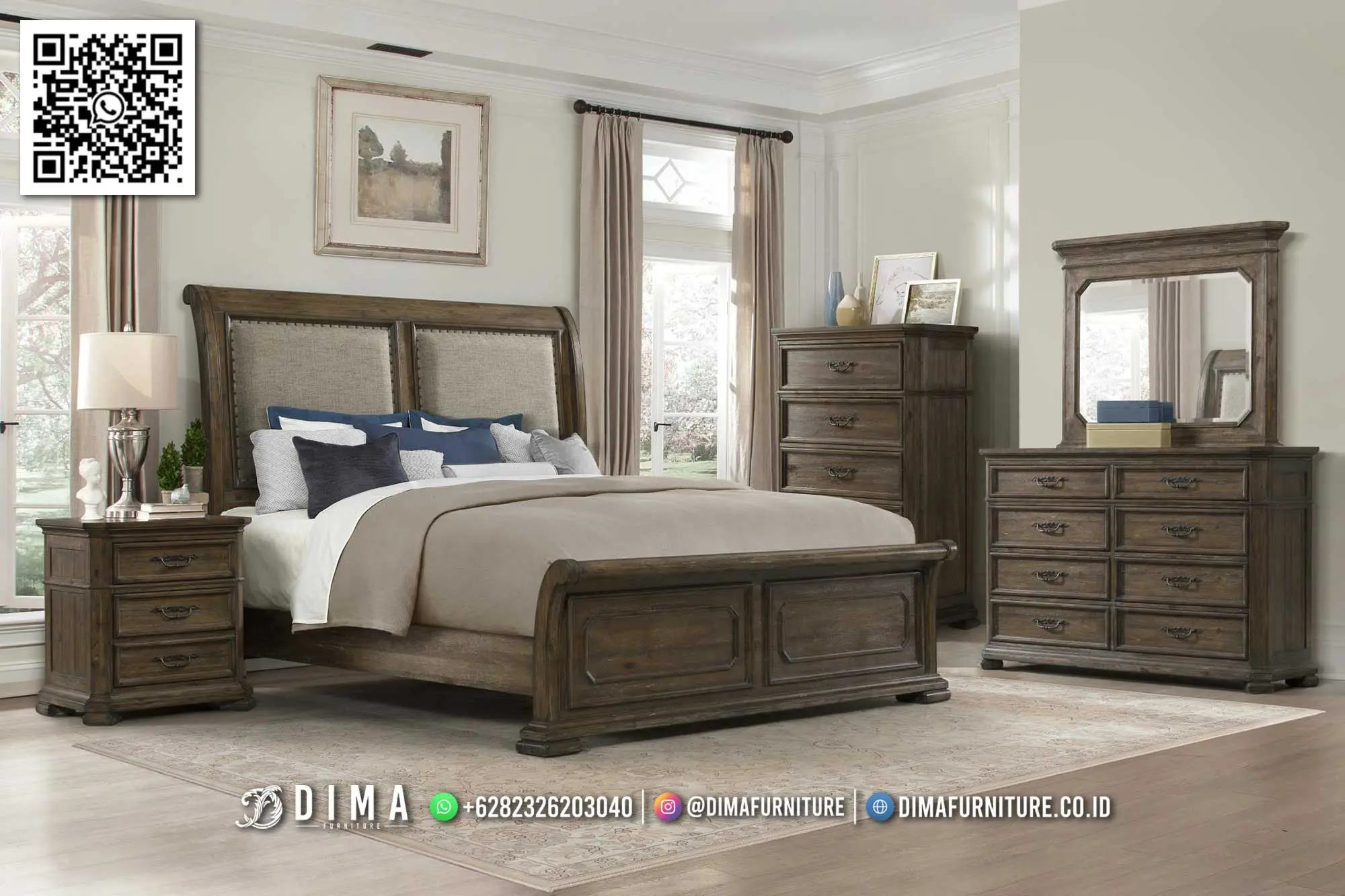 Set Kamar Tidur Minimalis Premium Carter Classic Style 206TTJ