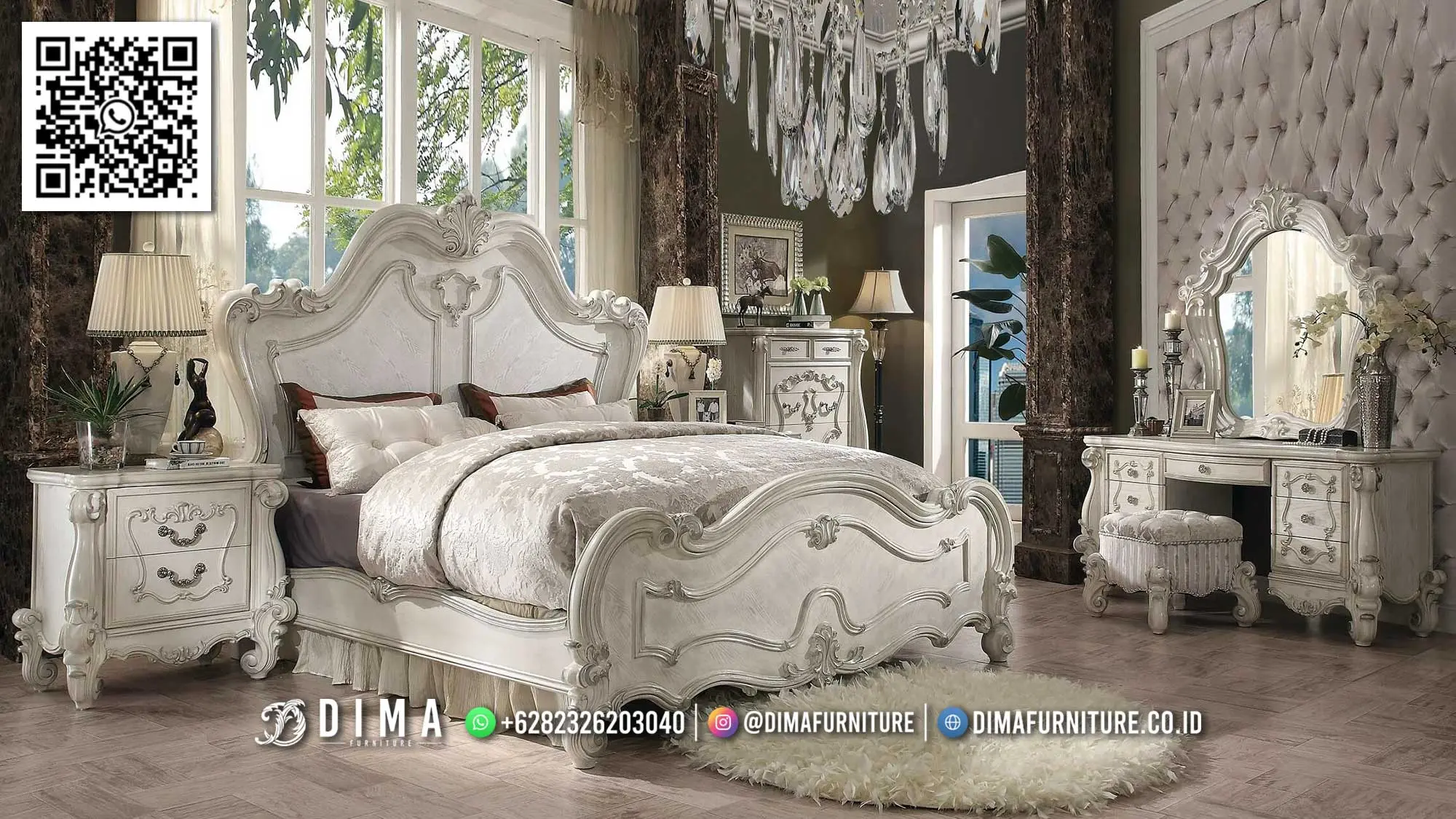Tempat Tidur Mewah Elegan - Majestic Aurora Bedroom Set 202TTJ