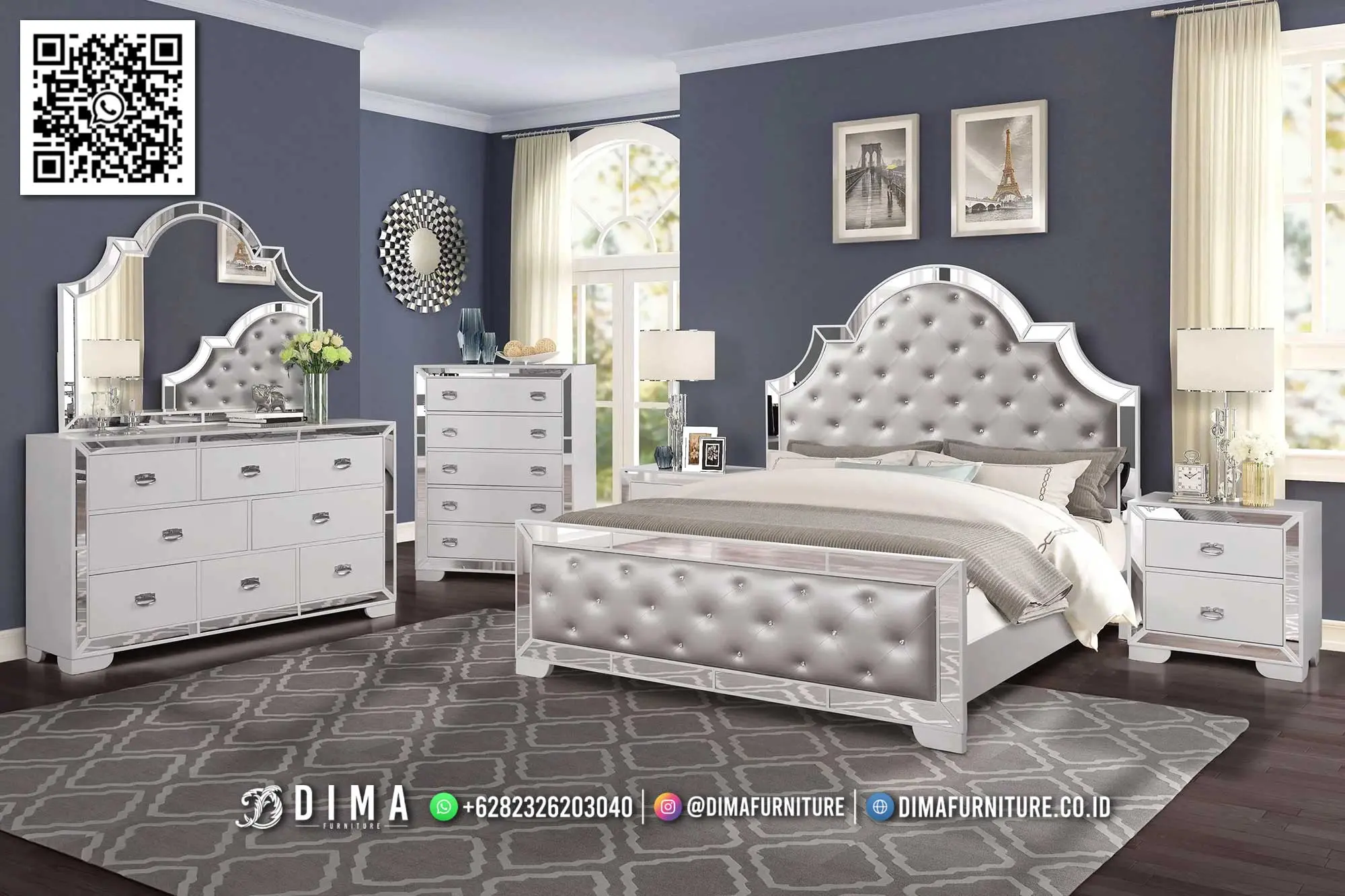 Set Tempat Tidur Silver Mebel Jepara New Product 265TTJ