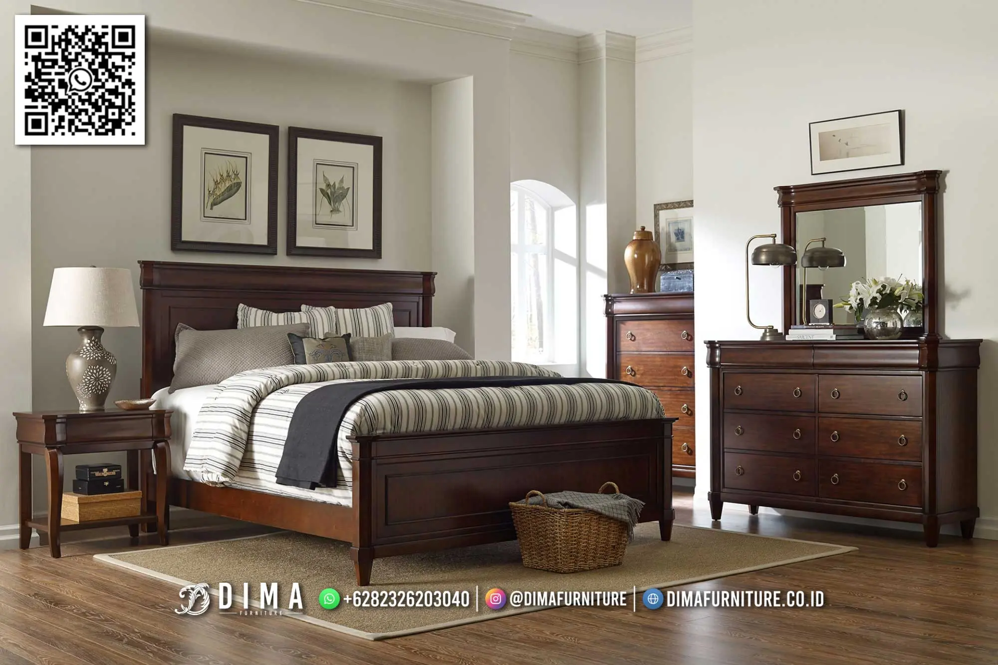 Tempat Tidur Jati Premium Classic Elegan Baylee 245TTJ