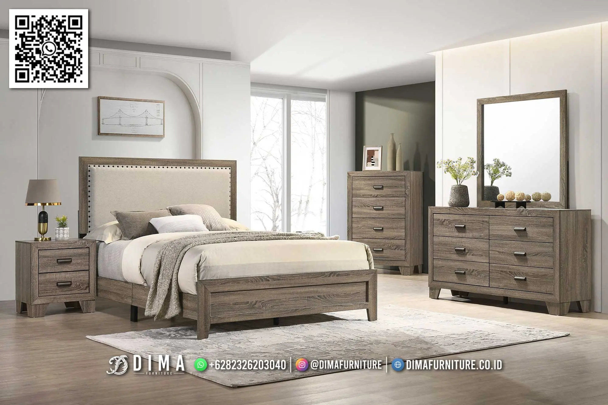 Tempat Tidur Set Minimalis Modern Valerie Elegan 253TTJ