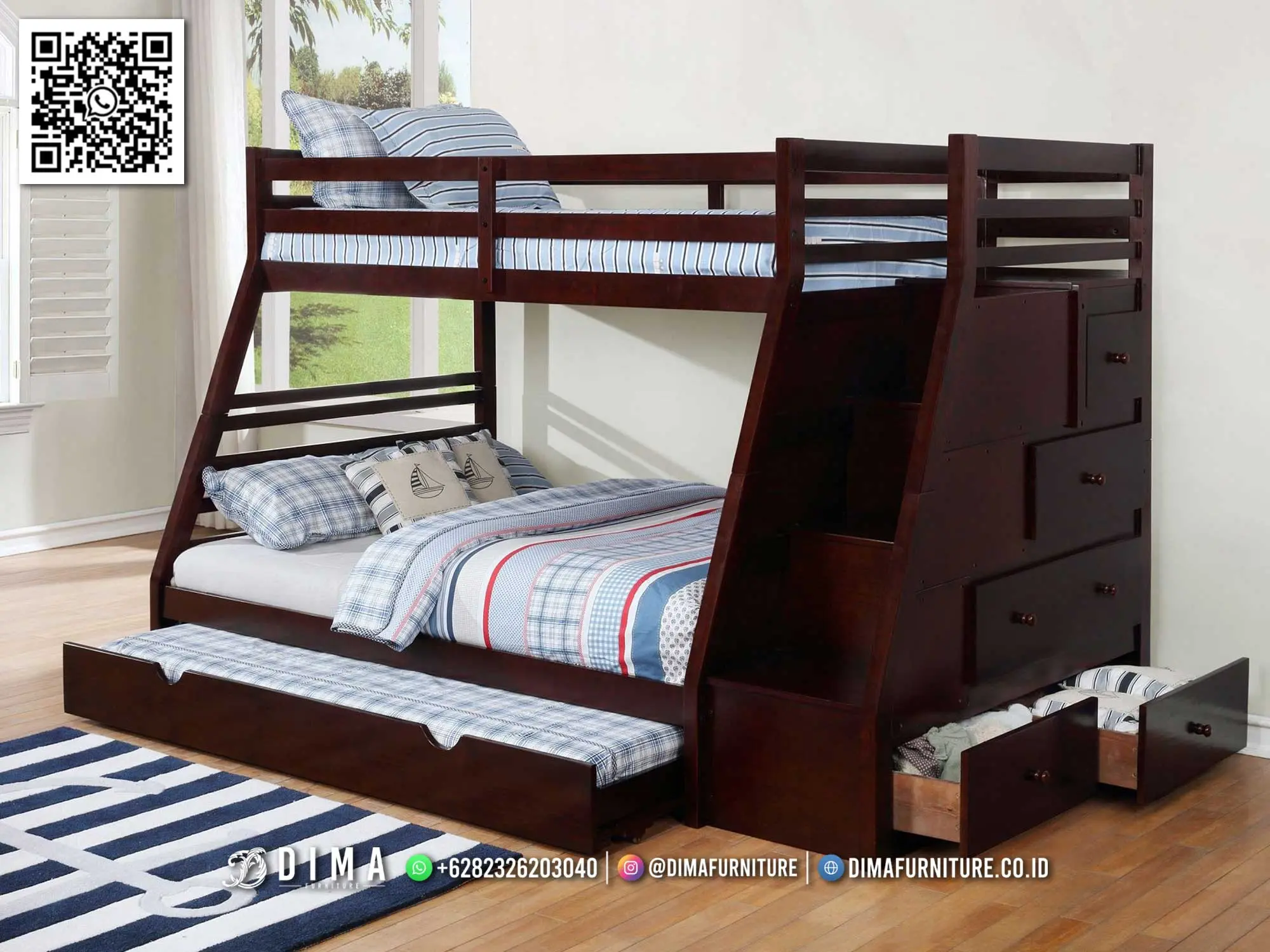 Tempat Tidur Jati Anak Tingkat Rekomendasi 270TTJ