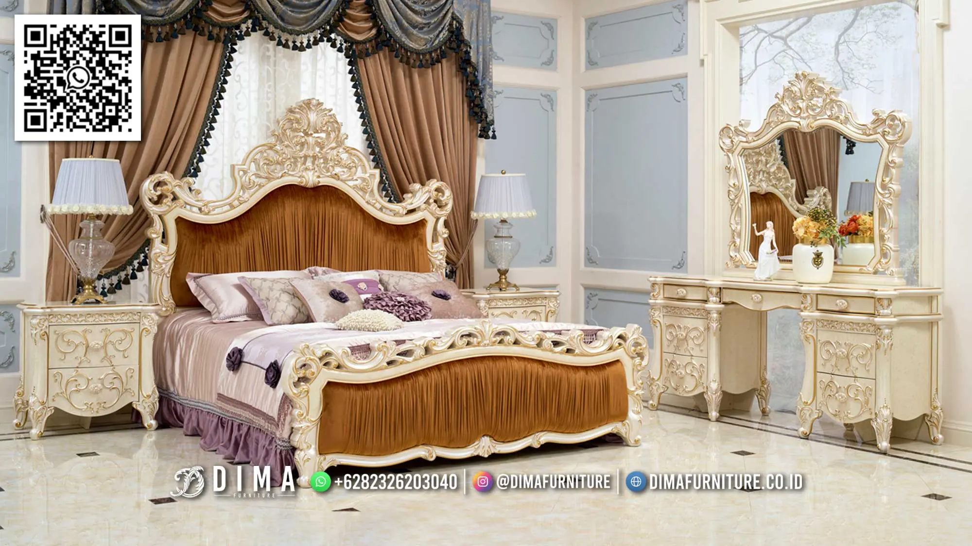 Tempat Tidur Ukir Mewah Bridget Luxury 287TTJ