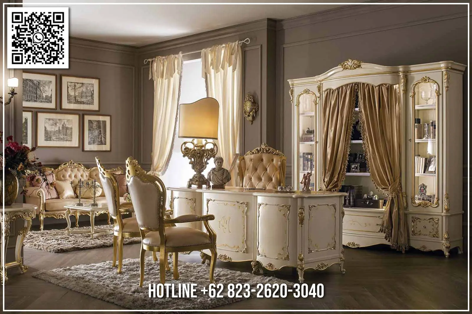 Model Meja Kantor Premium Kairo Ivory Luxury Look 307TTJ