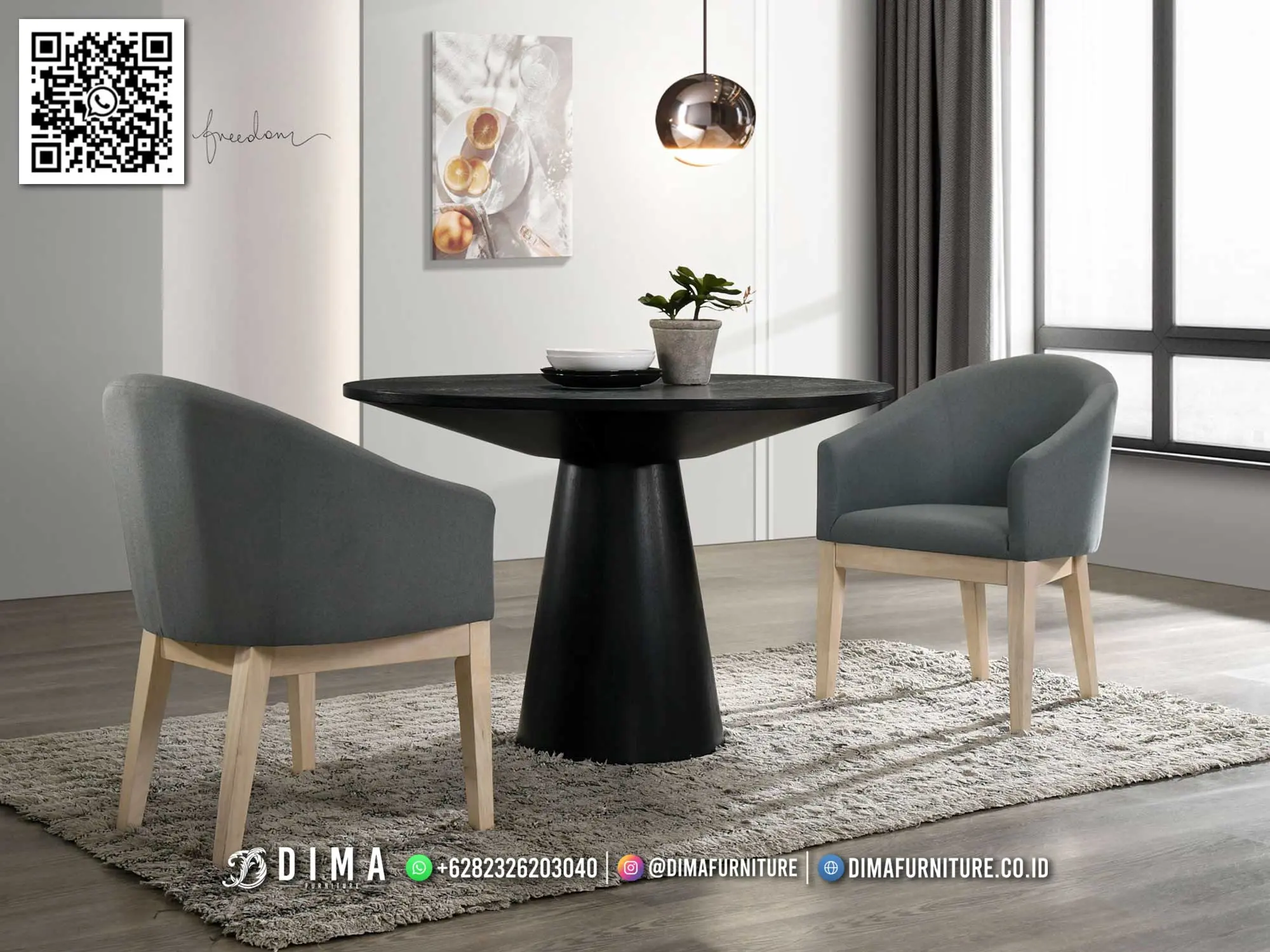 Harga Set Meja Makan Minimalis Celeste Top Rated 342TTJ