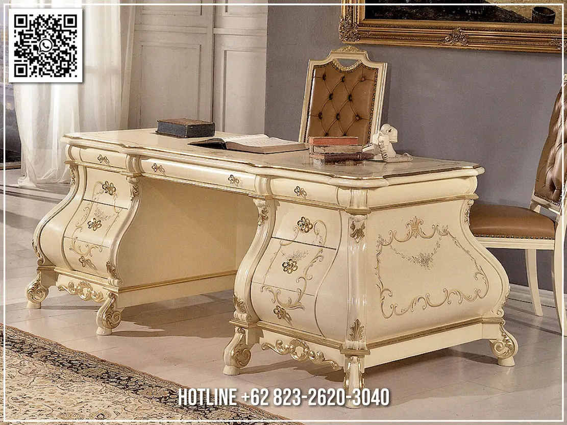 Meja Direktur Putih Mewah Novelle Royal Desk 315TTJ