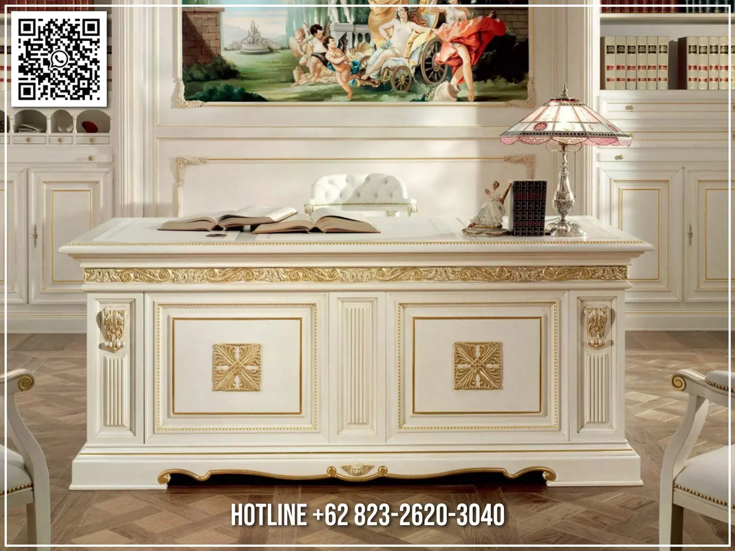 Meja Kantor Mewah Ukir Contemporary Best Seller 318TTJ