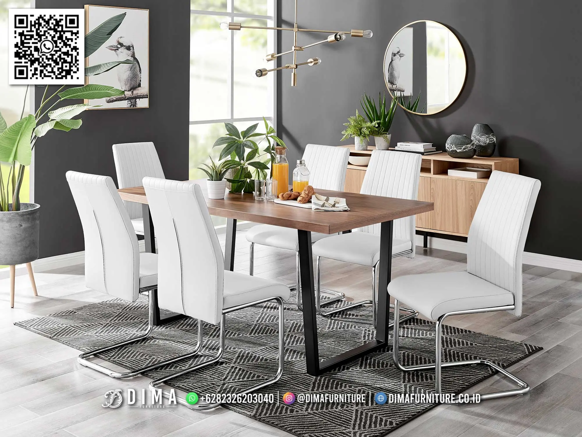 Meja Makan Minimalis Modern Oliver Dinning Table 323TTJ