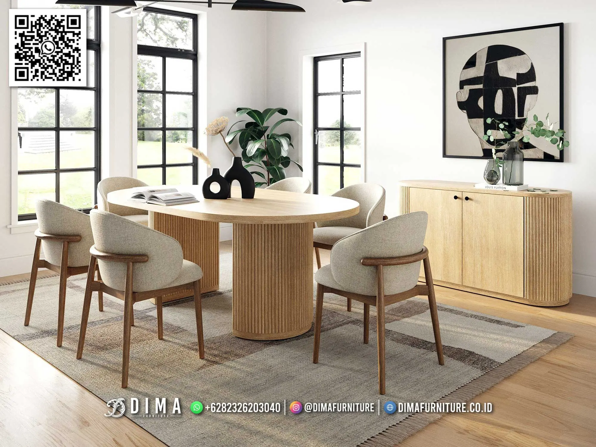 Meja Makan Minimalis Modern Premium Serenity 334TTJ
