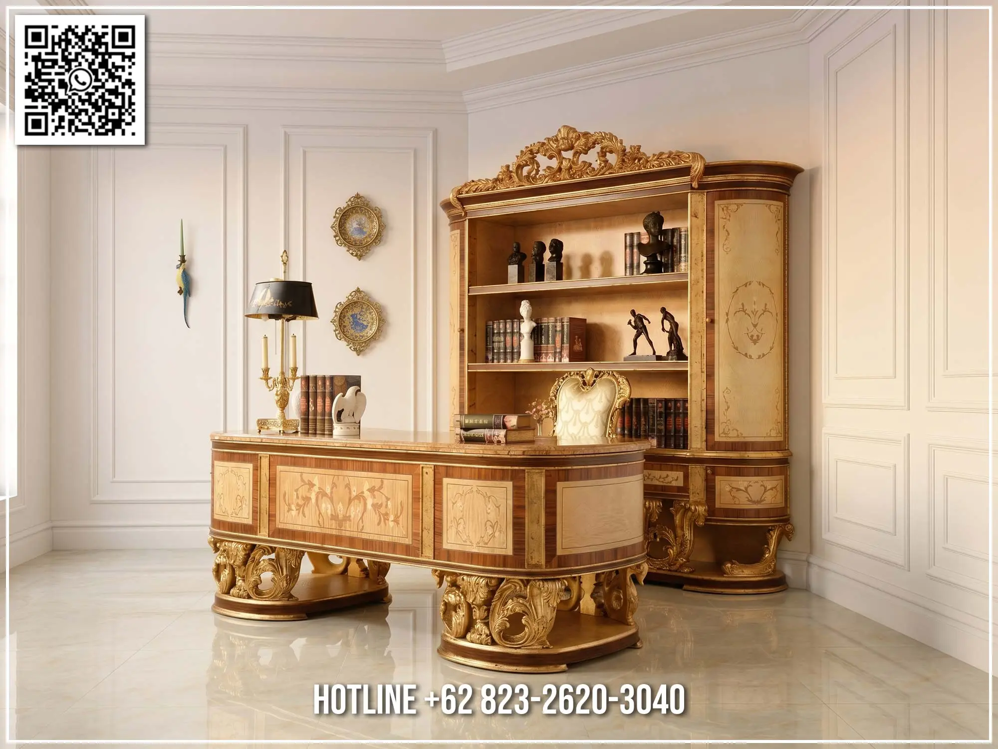 Set Meja Kantor Direktur Louvre Luxury Hot Item 345TTJ