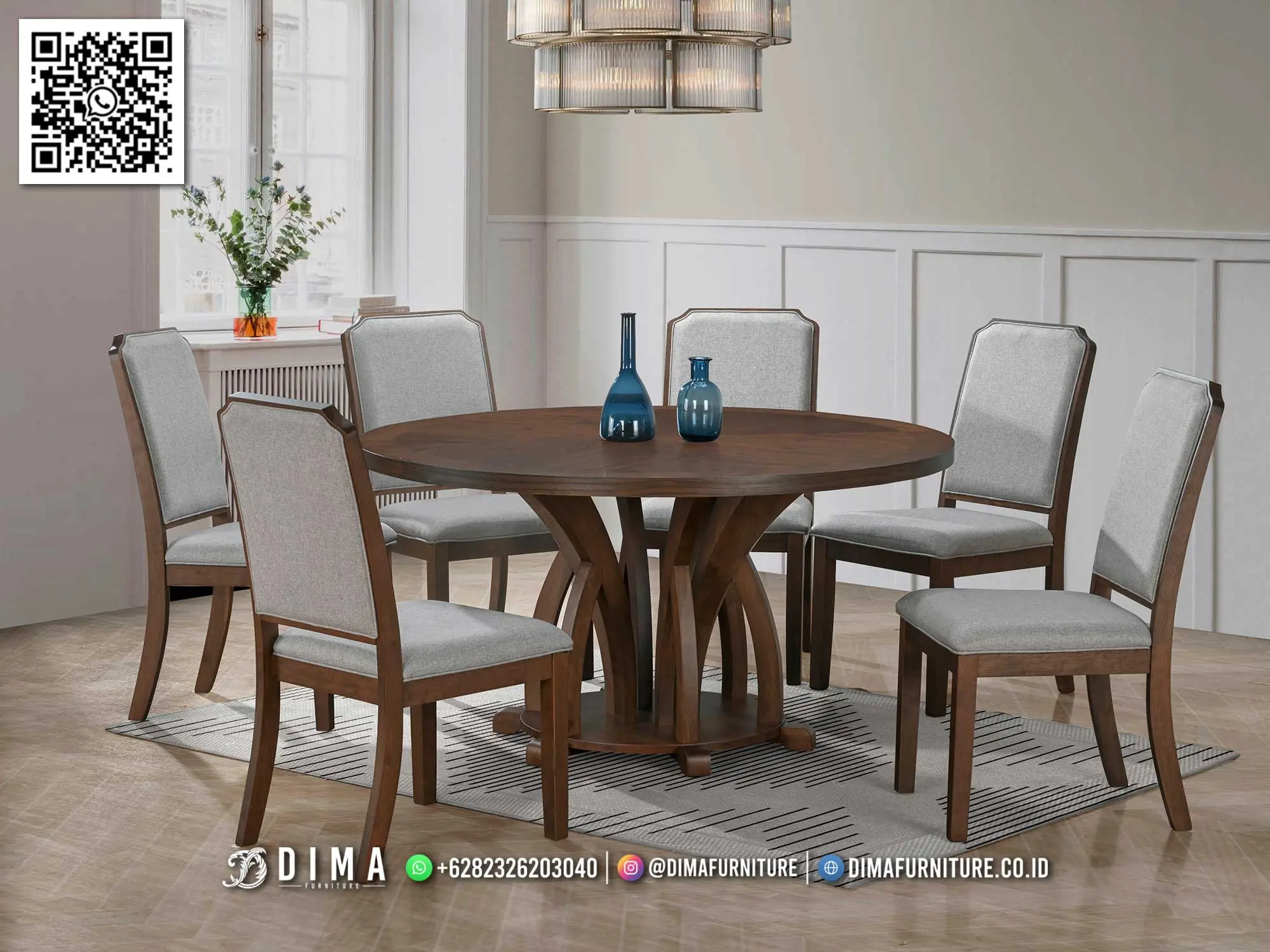 Set Meja Makan Minimalis Anastasia Premium Wood 336TTJ