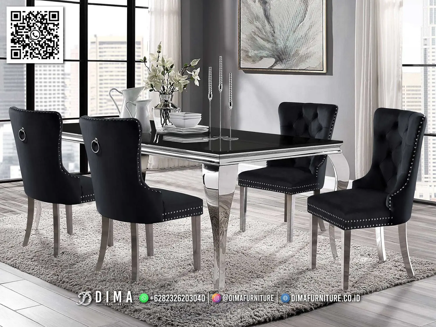 Set Meja Makan Minimalis Norvane Exclusive 327TTJ