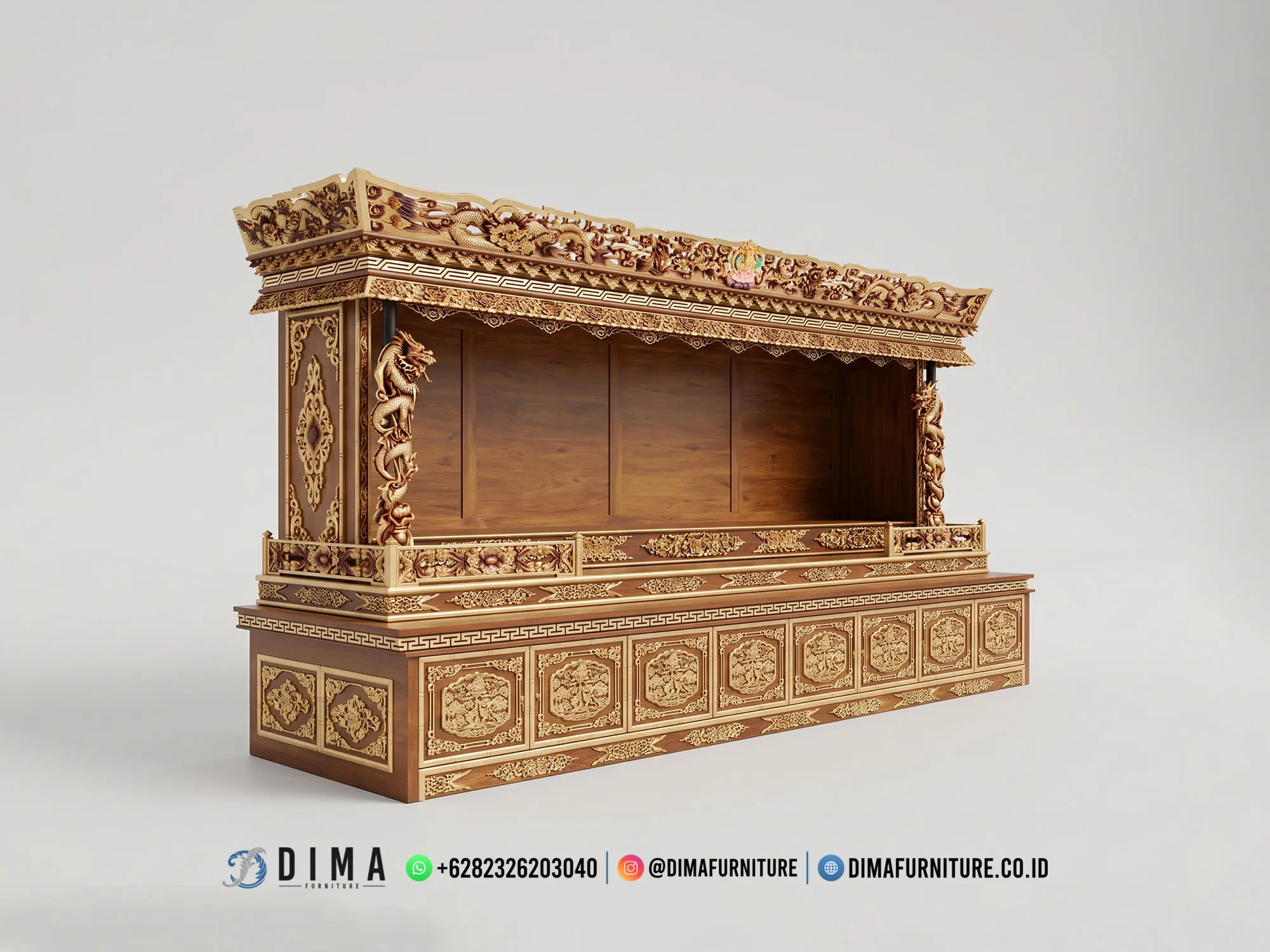 Meja Altar Sembahyang Jati Ukir Megah 371TTJ